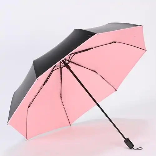 简约遮阳伞黑胶防晒防紫外线太阳伞韩国小黑伞小清新两用晴雨伞女