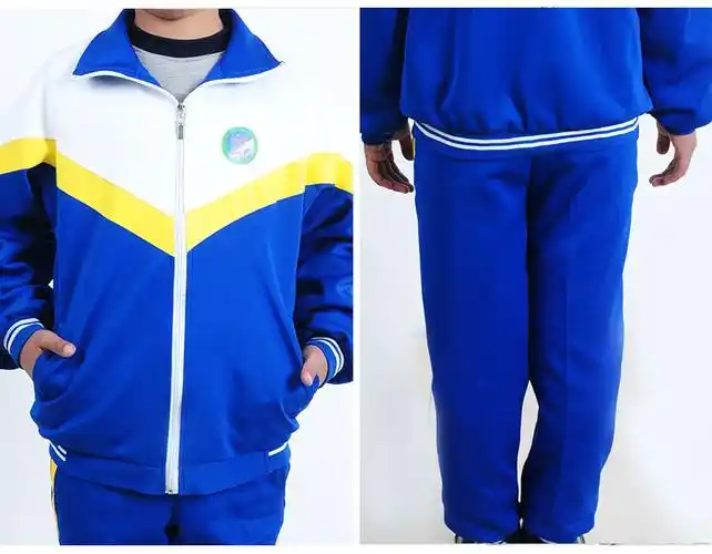 厂家直销金光绒中小学运动校服里料网眼校服长裤春秋长袖套装