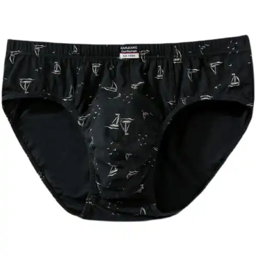 新品健将男士内裤100纯棉花色中腰全棉中青年大码u凸三角裤头