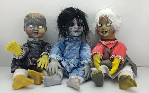 万圣节鬼屋逃脱恐怖电动走路鬼娃娃公仔声控感应鬼婴叫毛绒玩具