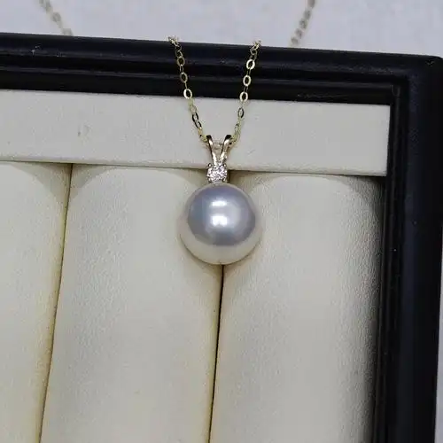 诸暨珍珠 18k淡水爱迪生珍珠吊坠兔子坠头锆石镶嵌轻奢百搭v项链