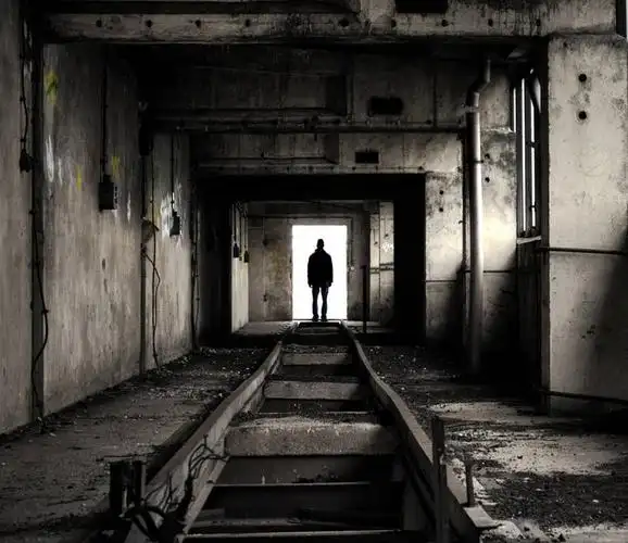 成年人,一个人,站,横图,黑白,室内,寂寞,德国,仅一个男性,隧道,首都