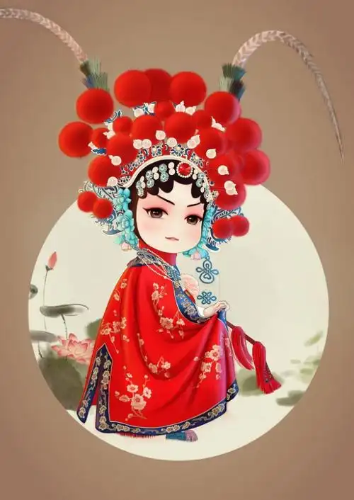 卡通画以简驭繁,让这些q版京剧人物形象鲜明,人物的脸谱,神情栩栩如生