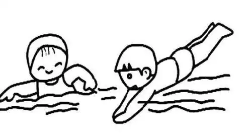 游泳简笔画游泳简笔画儿童画