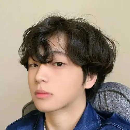 一折假发男韩版帅气中分刘海