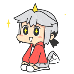 卡通女孩坐着可爱gif动图_动态图_表情包下载_soogif