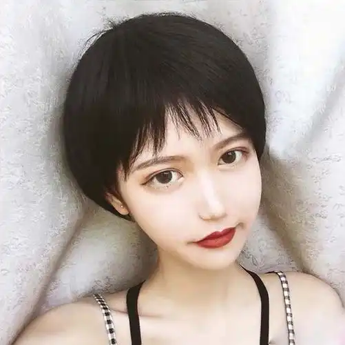 假发女短发bobo头帅气蓬松短直发逼真个性短卷发学生黑色短发波波