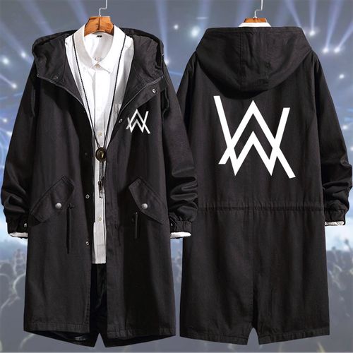 艾伦沃克同款连帽风衣外套秋冬alanwalker电音dj男女韩版宽松衣服