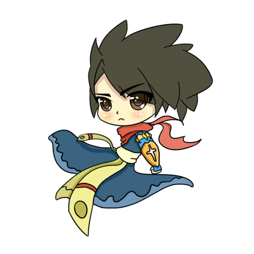 原创手绘q版可爱男生png格式