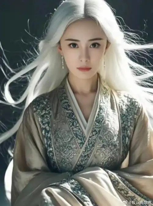 杨幂古装白发造型真的太美了,真的太像仙子了!