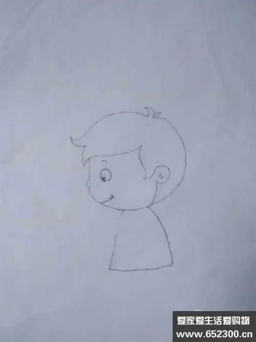 男孩侧面简笔画步骤