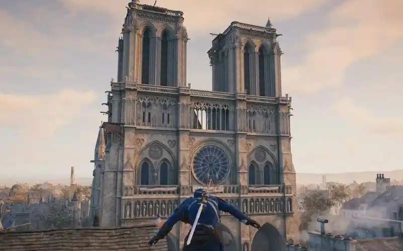 《刺客信条:大革命》巴黎圣母院 游戏与现实