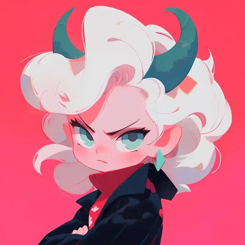 极简风格|小恶魔女头.#女生头像 #动漫女头 #高级感头像  - 抖音