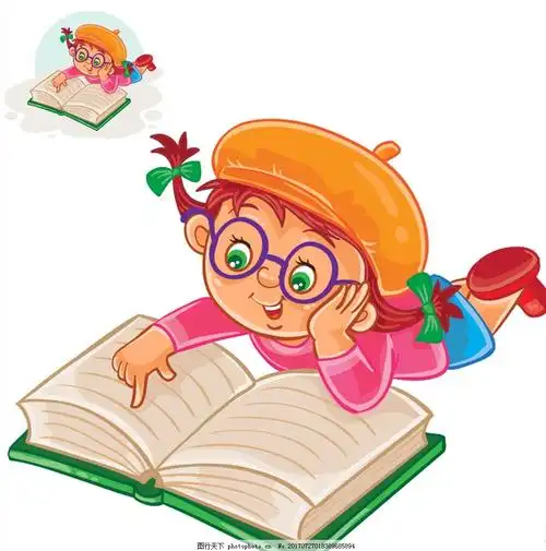 学生读书上学卡通学生可爱学生学习园地卡通小孩可爱孩子小孩卡通读书