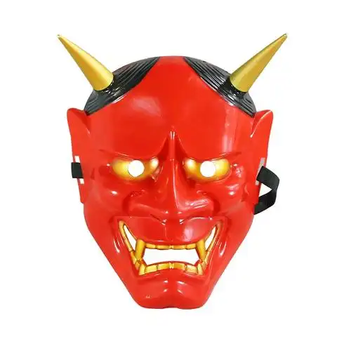 日本红白鬼首般若面具日本能剧天狗唐僧面具本武士面具