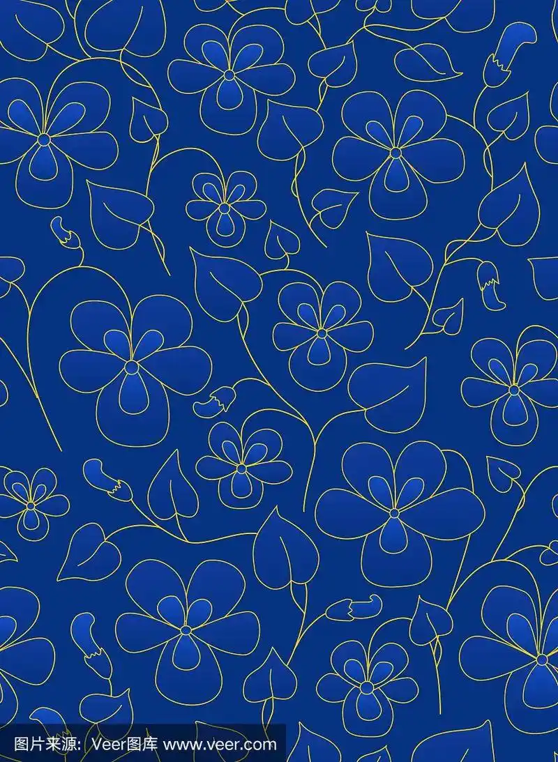 深蓝色花纹