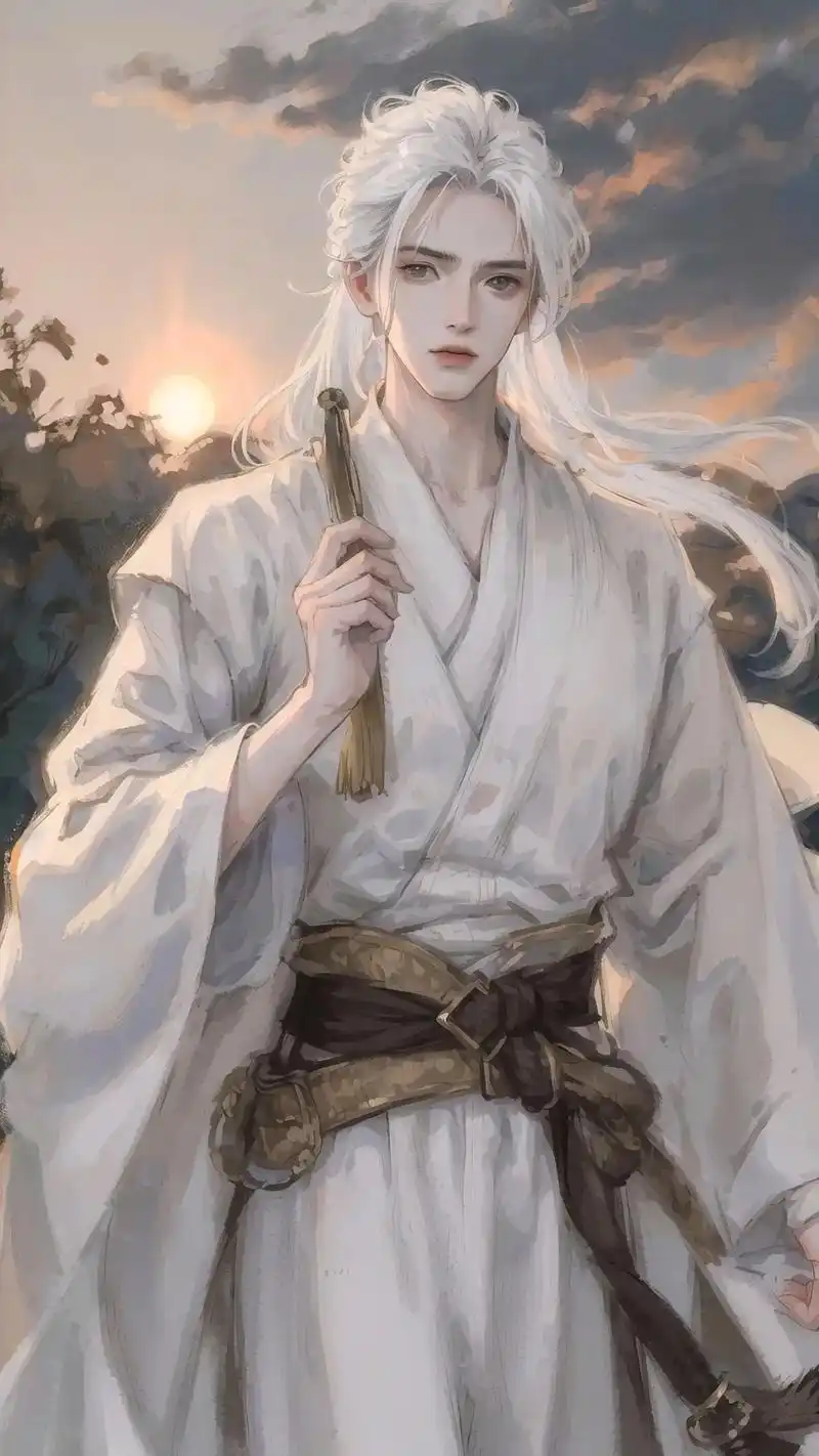 三千白发少年郎.#古风 #氛围感 #画中人 #东方美学 - 抖音