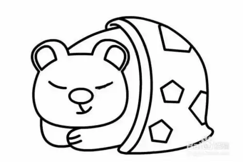 冬眠的动物简笔画