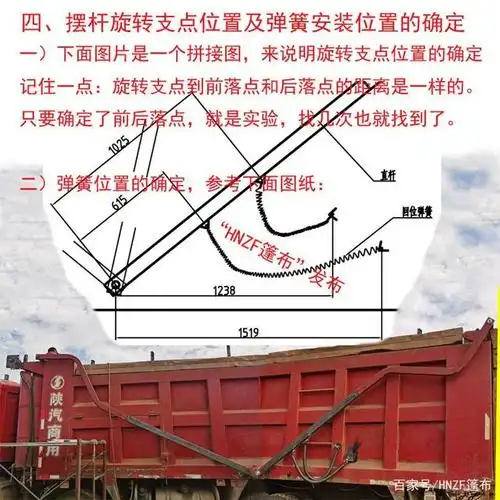 渣土车篷布——摆杆自动篷布的安装要点说明