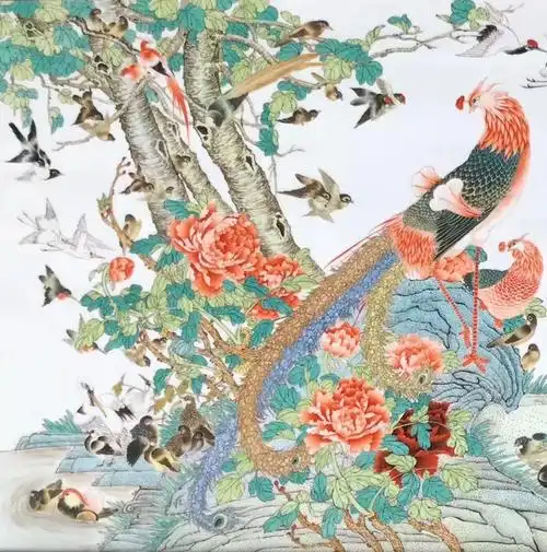 因此,在古时候,《百鸟朝凤》的寓意则是谕旨君主圣明,天下归附,国泰