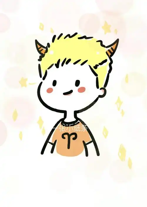 十二星座简笔画头像白羊座,热烈又纯真的星座16615先一个大u画脸2