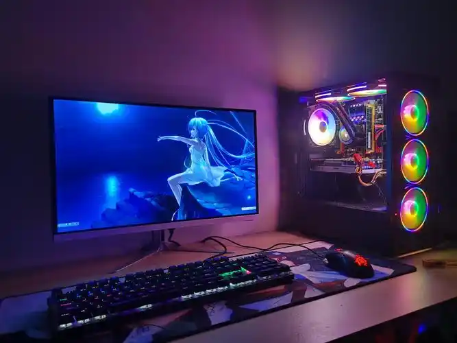 i7水冷电竞吃鸡台式组装电脑主机游戏型高配办公diy兼容机