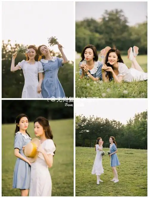 双人闺蜜照写真解锁清凉夏日