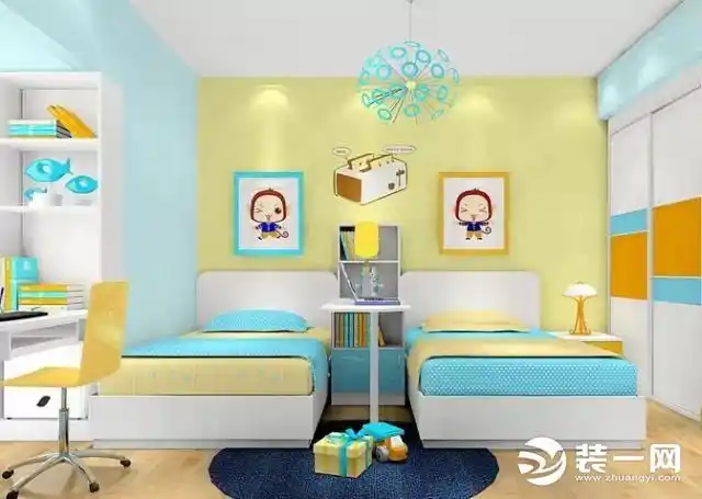 武汉小户型双胞胎儿童房间怎样布置?双胞胎儿童房设计实景图