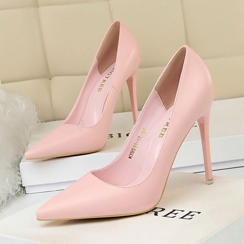 白色高跟鞋2020年新款性感细跟尖头浅口大码气质单鞋