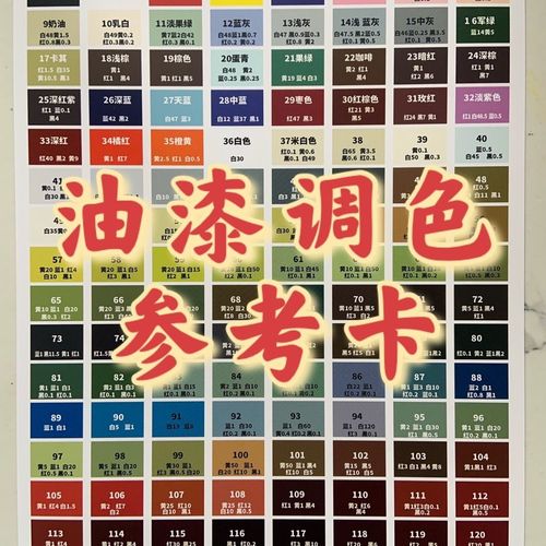 家具维修修色调色卡 木器皮革大理石调色卡 油漆调色卡 颜色色卡