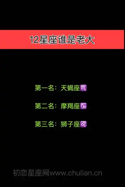 12星座谁是老大