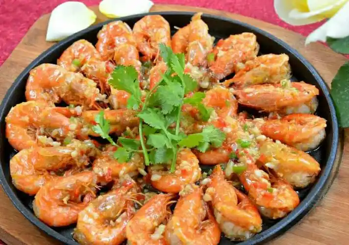 铁板生煎虾