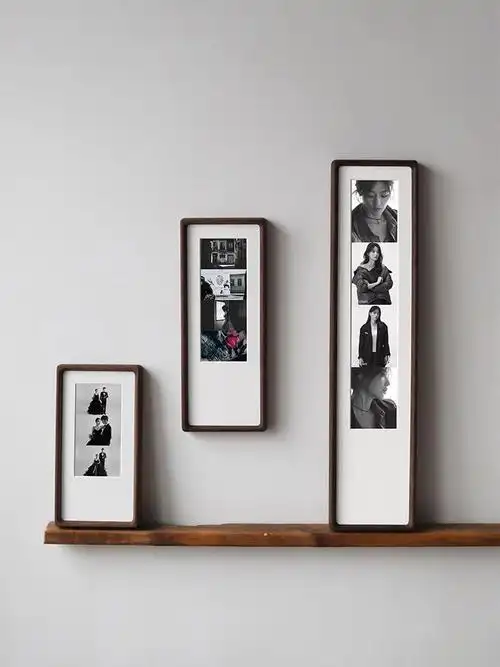 婚纱照相框挂墙照片实木长框创意结婚礼物打印照片框三连框-阿里巴巴