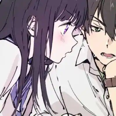 手绘漫画情头一左一右头像,情侣头像图片-回车桌面