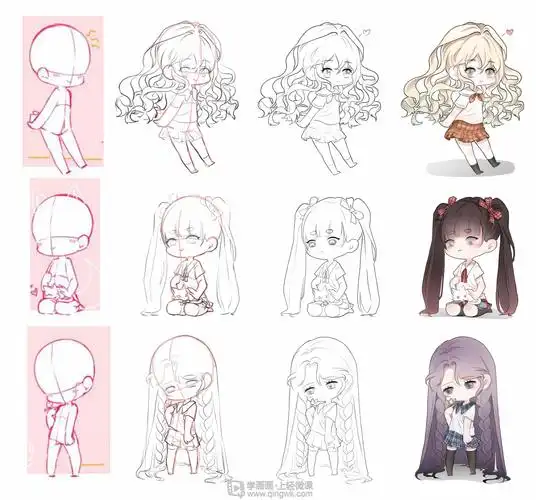 日系厚涂之q版头像的概括与比例