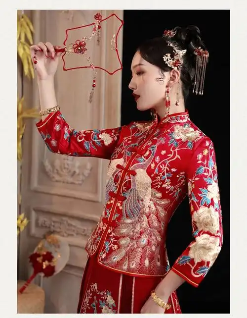 汉妮雅 品牌女装秀禾服新娘2021新款中式结婚礼高端大气舒适减龄显瘦