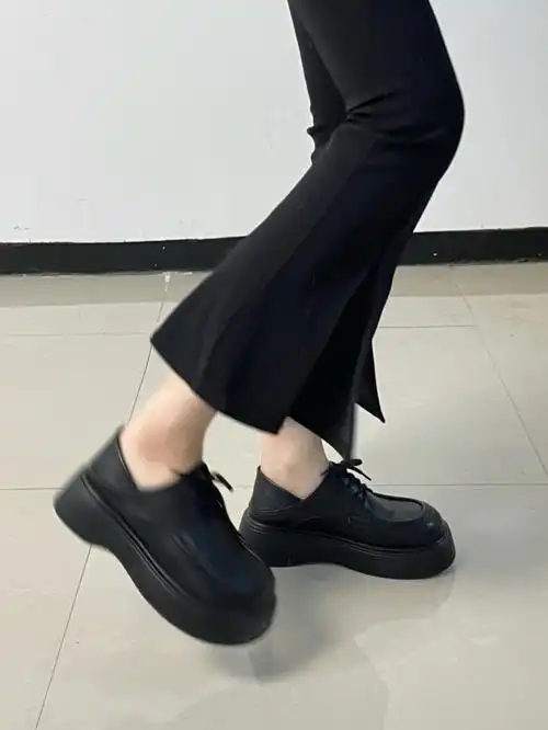 打工人必备通勤黑色小皮鞋增高不磨脚