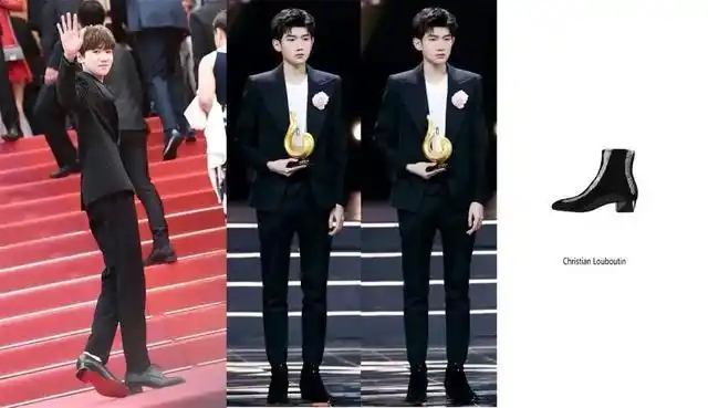 男星穿高跟成新潮吴磊脚踩蟒蛇花纹蔡徐坤驾驭细跟