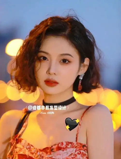 气质卷发"免打理齐肩短发烫发"91适合方圆脸