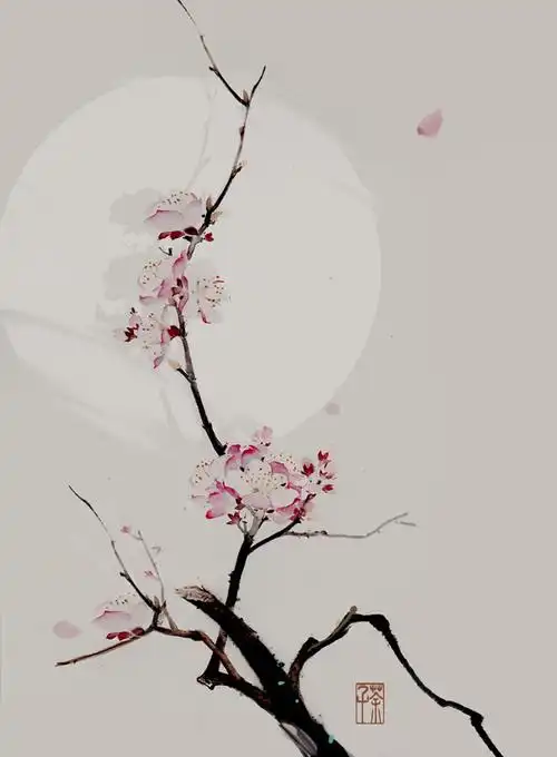 杏花-作者:子茶 _ 壁纸(绘画,画册,生肖,星座,中国风[图片专辑]