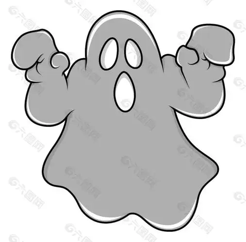 怪异的万圣节鬼卡通矢量图平面广告素材免费下载(图片编号:3812376)-