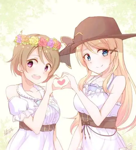 动漫大图二次元高清图比心笔芯壁纸