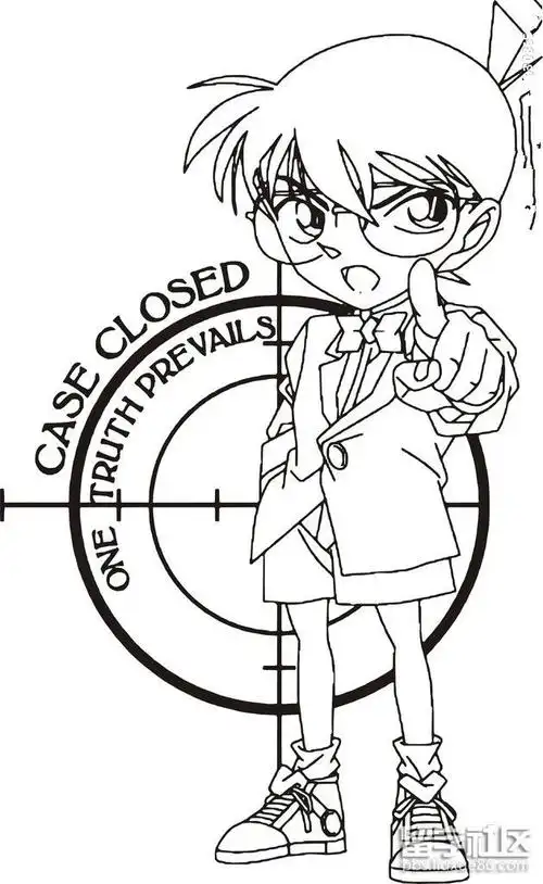 【卡通人物简笔画——柯南】