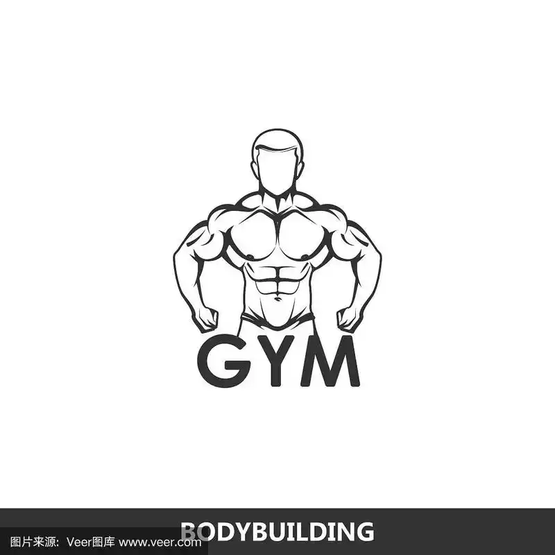 肌肉男的身体轮廓