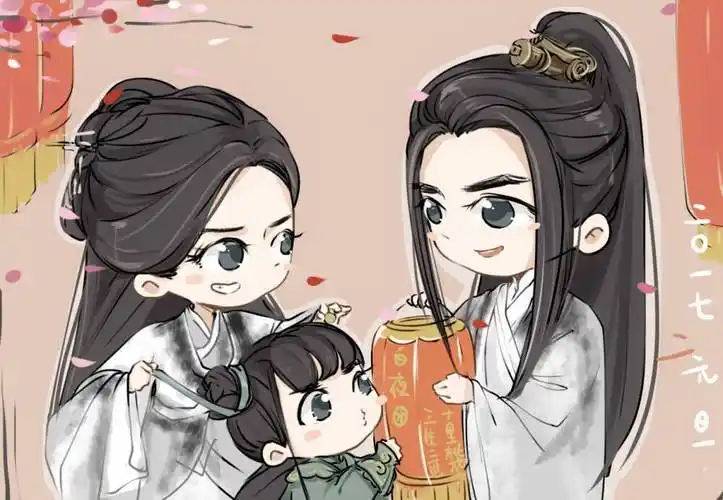 白浅  阿离  夜华三生三世十里桃花q版