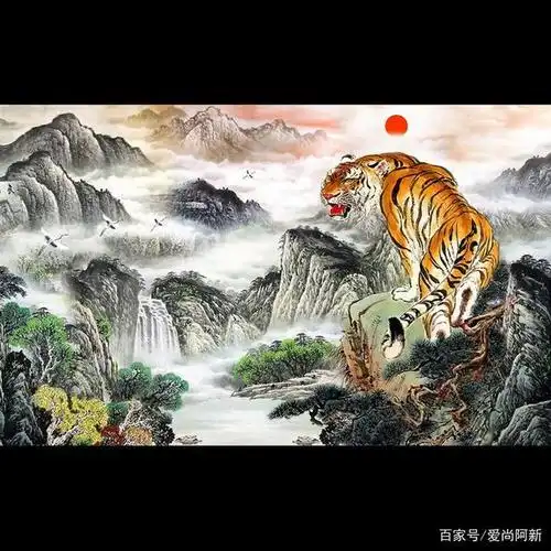 猛虎下山图-虎虎生辉