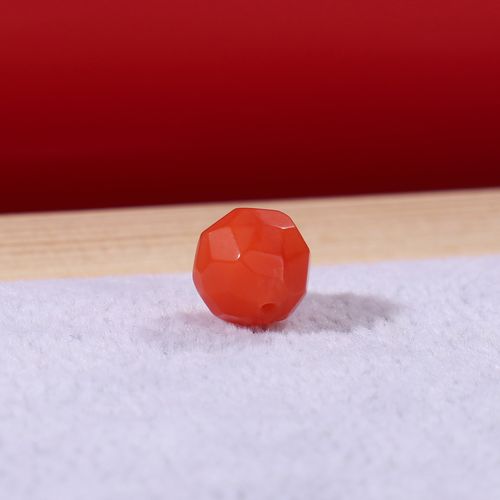 保山南红随形散珠 原矿玛瑙满肉柿子红 老矿南红无相隔珠单珠顶珠