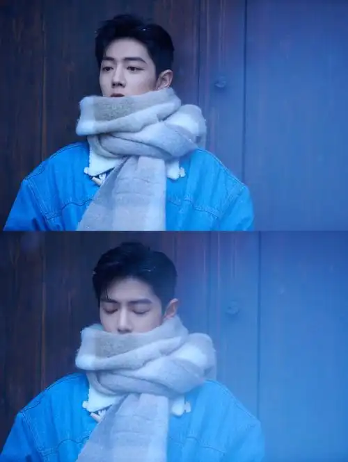 肖战牛仔外套氛围感随拍