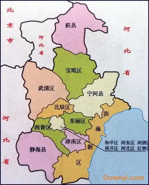 天津地图简图