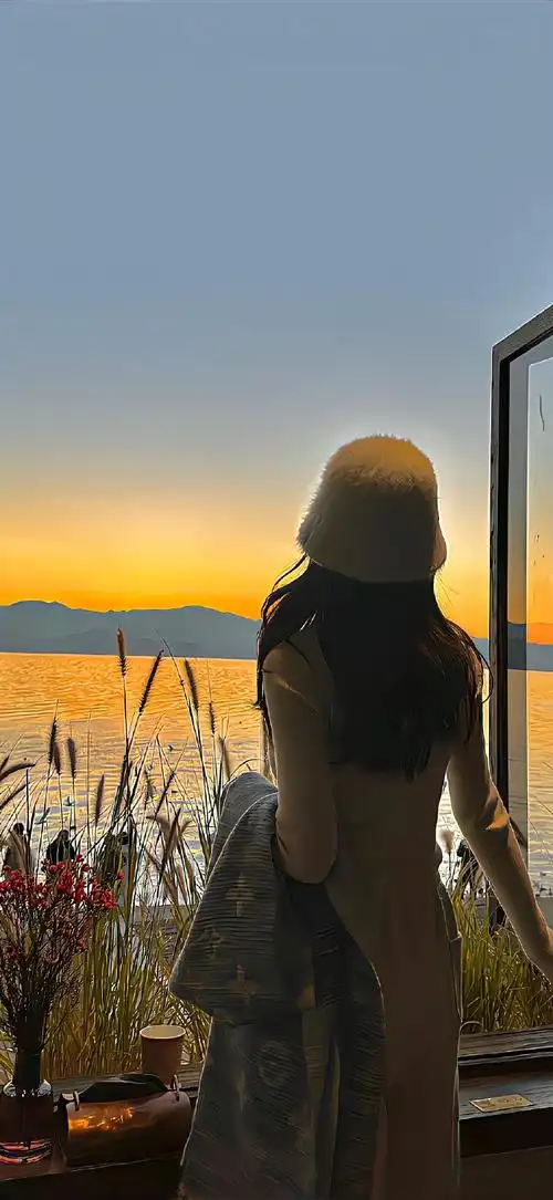 氛围感女生背影壁纸